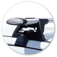 Prorack Black 2 Bar Aero Through Bar kit to suit Ford Ranger Raptor Double Cab 4dr Ute (2018 - 9/2022)