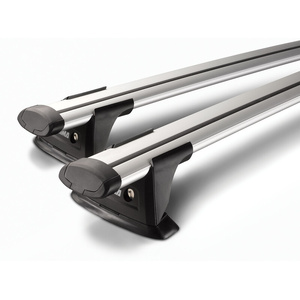 Yakima Silver 2 Bar Aero Thru Bar Rail Mount Crossbar Kit for Holden Acadia 5dr SUV (10/2018 - 2020)