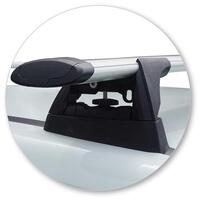 Prorack Silver 2 Bar Aero Through Bar kit to suit Mitsubishi Triton Double Cab 4dr Ute (2015 - 1/2024)