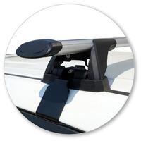 Prorack Black 2 Bar Aero Through Bar kit to suit SsangYong Rhino 4dr Ute (2019 - Current)