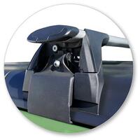 Prorack Silver 2 Bar Aero Through Bar kit to suit Jeep Wrangler JL 3dr SUV (5/2019 - Current)