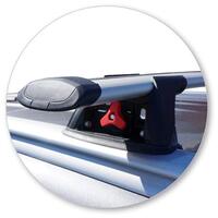 Prorack Silver 2 Bar Aero Through Bar kit to suit Mitsubishi Outlander 5dr SUV (2018 - 9/2021)