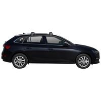 Prorack Silver 2 Bar Aero Flush Bar kit to suit Skoda Scala 5dr Hatch (2019 - Current)
