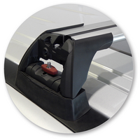 Prorack Silver 2 Bar Aero Through Bar kit to suit Nissan Patrol Y62 5dr SUV (2012 - 11/2019)