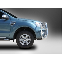 ECB Black Ripple Roo Bar to suit Ford Ranger PX 2WD Highrise 10/11 - 06/15