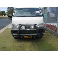 ECB Silver Hammertone Roo Bar to suit Toyota HiAce MWB 03/05 - 02/14