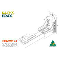 RacksBrax XD Adjustable Bracket (Long Double)