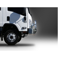 ECB Textura Black Deluxe 3 BullBar Winch Compatible to suit Isuzu NPS NH 4X4 2008 - Onwards