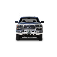 ECB Textura Black Winch BullBar with Bumper Lights to suit Chevrolet Silverado 2500HD 09/14 - 03/18