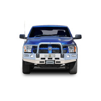ECB Silver Hammertone Winch BullBar with Bumper Lights to suit Dodge Ram 1500 DS Express 07/18 - Onwards