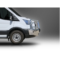 ECB Silver Hammertone BullBar to suit Ford Transit VO 09/14 - 04/18