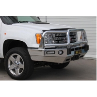 ECB Black Ripple Winch BullBar with Bumper Lights to suit GMC Denali 2500HD 2011 - 2014