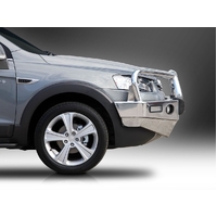 ECB Black Ripple BullBar with Bumper Lights to suit Holden Captiva 7 Series 2 Sensor Model 03/11 - 12/15