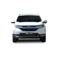 ECB Silver Hammertone BullBar with Bumper Lights to suit Honda CR-V 08/19 - 06/20