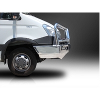 ECB Textura Black BullBar with Bumper Lights to suit Iveco Daily 50C 02/12 - 12/14