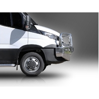 ECB Black Ripple BullBar with Bumper Lights to suit Iveco Daily 50C 02/15 - 01/21