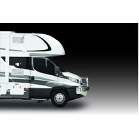 ECB Textura Black BullBar with Bumper Lights to suit Iveco Daily 70C 02/15 - 01/21