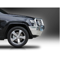 ECB Polished BullBar with Bumper Lights to suit Jeep Grand Cherokee MY14 Limited 06/13 - 03/17