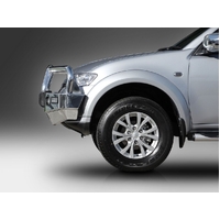 ECB Black Ripple BullBar with Bumper Lights to suit Mitsubishi Challenger PC 07/13 - Onwards