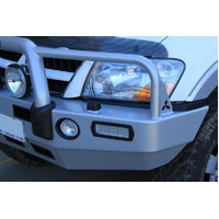 ECB Polished BullBar with Bumper Lights to suit Mitsubishi Pajero NP 11/02 - 10/06