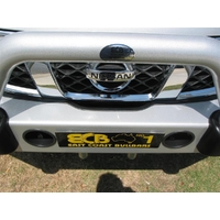 ECB Silver Hammertone Winch BullBar with Bumper Lights to suit Nissan Patrol GU Y61 3.0LT TD 10/04 - 04/16