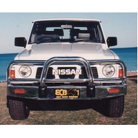 ECB Black Ripple BullBar to suit Nissan Patrol GQ Coil Spring 1991 - 12/97