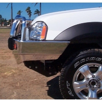 ECB Silver Hammertone Winch BullBar to suit Nissan Navara D22 4WD (Thai) 10/09 - 12/14