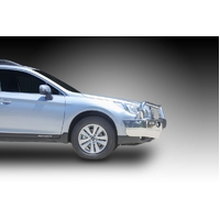 ECB Black Ripple BullBar with Bumper Lights to suit Subaru Outback 12/14 - 11/17