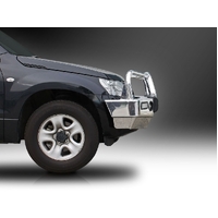 ECB Polished BullBar with Bumper Lights to suit Suzuki Grand Vitara Petrol Mod 08/12 - 12/18