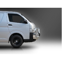 ECB Silver Hammertone BullBar to suit Toyota HiAce MWB 02/14 - 05/19