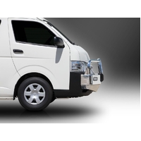 ECB Silver Hammertone BullBar to suit Toyota HiAce SLWB 02/14 - 05/19
