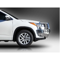 ECB Black Ripple BullBar with Bumper Lights to suit Toyota Kluger 03/14 - 10/16