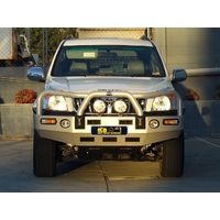ECB Textura Black BullBar with Bumper Lights to suit Toyota Prado 120 Series GXL 03/03 - 10/09