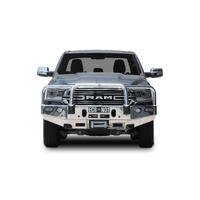 ECB Silver Hammertone Winch BullBar with Bumper Lights to suit Dodge Ram 1500 DT Petrol 06/19 - Onwards