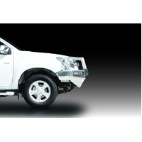 ECB Silver Hammertone BullBar with Bumper Lights to suit Isuzu D-Max 2WD HIGHRIDE 02/17 - 06/20