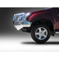 ECB Silver Hammertone Winch BullBar with Bumper Lights to suit Isuzu D-Max 2WD HIGHRIDE 02/17 - 06/20