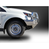 ECB Polished BullBar with Bumper Lights to suit Ssangyong Actyon Sports 03/12 - Onwards