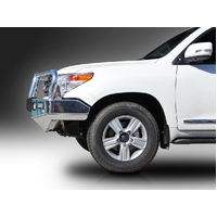 ECB Textura Black BullBar with Bumper Lights to suit Toyota LandCruiser 200 Series Altitude 03/12 - 10/15