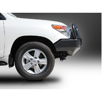 ECB Silver Hammertone Winch BullBar with Bumper Lights to suit Toyota LandCruiser 200 Series Sahara 03/12 - 10/15