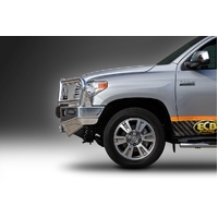 ECB Silver Hammertone Winch BullBar with Bumper Lights to suit Toyota Tundra 11/13 - 12/21