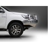 ECB Textura Black BullBar with Bumper Lights to suit Toyota HiLux SR5 4WD 07/15 - 05/18
