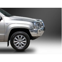 ECB Polished BullBar with Bumper Lights to suit Volkswagen Amarok Sensor Model 07/10 - 08/16