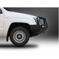ECB Polished BullBar Winch Compatible with Bumper Lights to suit Volkswagen Amarok Sensor Model 07/10 - 08/16