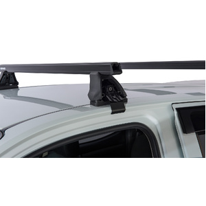 Rhino-Rack JA0199 Heavy Duty 2500 Black 2 Bar Roof Rack for ISUZU D-Max Gen2 TF (LS-U/LS-M/X-Runner) Crew Cab 4DR Ute (01/2012-12/2020)