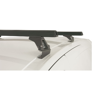 Rhino-Rack JA0658 Heavy Duty RLTF Black 2 Bar Roof Rack for PEUGEOT Partner Gen2 2DR Van (01/2008-12/2018)