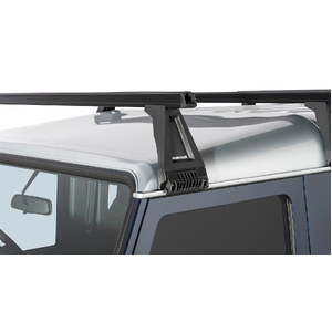 Rhino-Rack JA0836 Heavy Duty RL210 Black 3 Bar Roof Rack for LAND ROVER Defender 90 2DR 4WD (02/2010-12/2020)