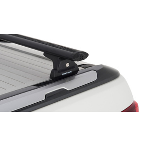 Rhino-Rack JA6218 Vortex RLT600 Black 2 Bar Roof Rack for FORD Ranger Wildtrak PX/PX2/PX3 (Roller Shutter Tracks) 4DR Ute (06/2012-12/2022)