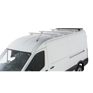 Rhino-Rack JA6331 Heavy Duty RLTP Black 1 Bar Roof Rack for FORD Transit LWB (Mid/High Roof) 2DR Van (01/2014-Current)