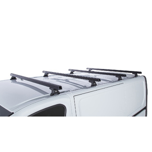 Rhino-Rack JA7937 Heavy Duty RLT600 Black 4 Bar Roof Rack for RENAULT Trafic X82 SWB (Low Roof) 2DR Van (05/2015-Current)