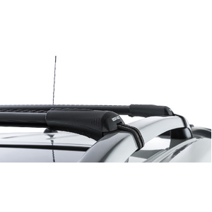 Rhino-Rack JA7987 Vortex StealthBar Black 2 Bar Roof Rack for NISSAN Navara (post facelift) NP300 Dual Cab (with Roof Rails) 4DR Ute (01/2021-Current)